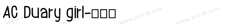 AC Duary girl字体转换